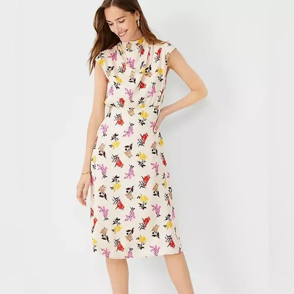 Ann Taylor | Dresses | Ann Taylor Mock Neck Midi Flare Floral Dress Size 4t | Poshmark Ann Taylor | Dresses | Ann Taylor Mock Neck Midi Flare Floral Dress Size 4t | Poshmark